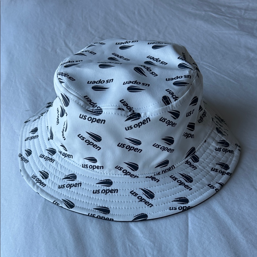Us Open Tennis Logo White Bucket Hat Us Open Tennis Logo White Bucket Hat